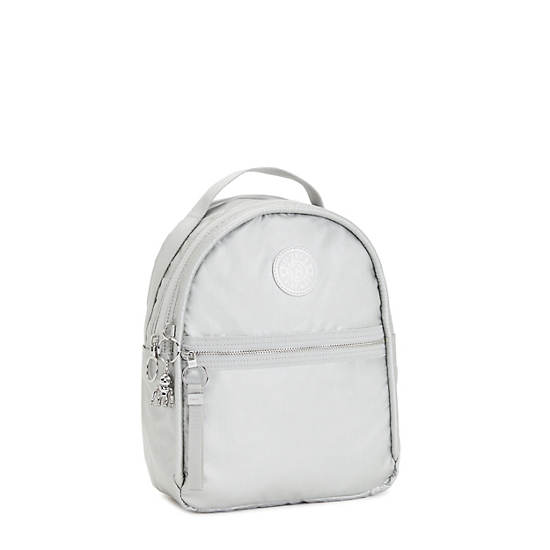 Kipling Kae Klassiska Metallic Ryggsäck Silver | SE 1628IL